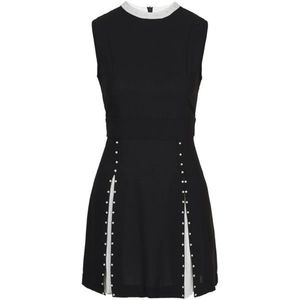 Modcloth black dress lined with pearls